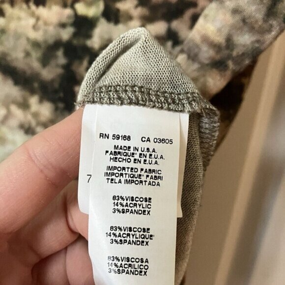 Karen Kane Lagenlook Multicolour Art to Wear Long Sleeve Top Made in USA M - Picture 2 of 5